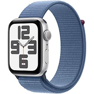 APPLE Watch SE 2023 GPS 44mm Aluminiumgehäuse, Sport Loop, Silber/Winterblau