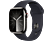 APPLE Watch Series 9 (GPS + Cellular, Edelstahl) 41 mm - Smartwatch (S/M 130-180 mm, Fluorelastomer, Graphit/Mitternacht)