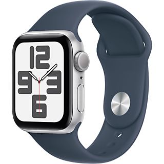 APPLE Watch SE GPS 40 mm Zilver Aluminium Case/Stormblauw Sport Band - S/M