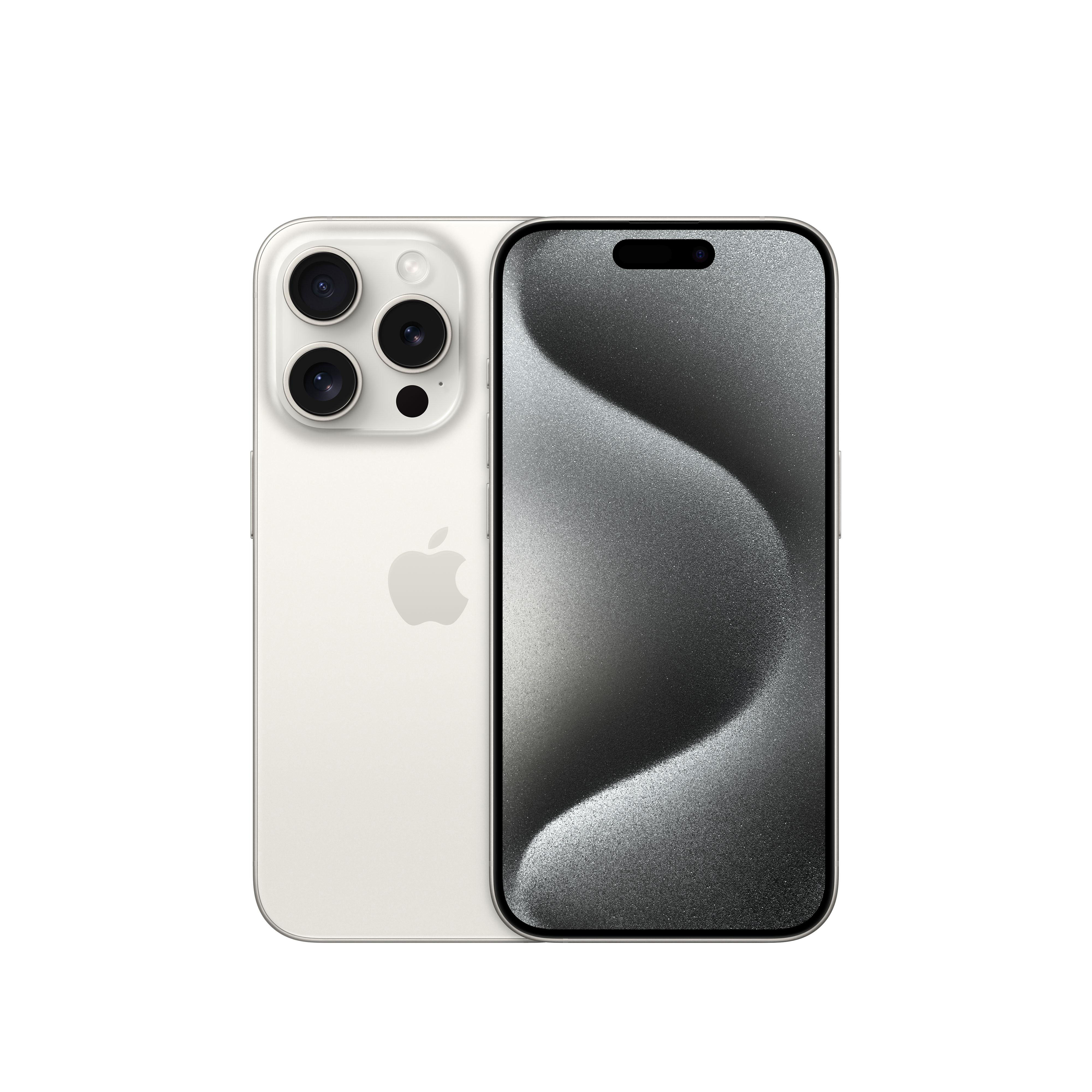 iPhone 15 Pro 128GB ホワイトチタニウム APPLE iPhone 15 Pro 128 GB Titan Weiß Dual SIM | SATURN