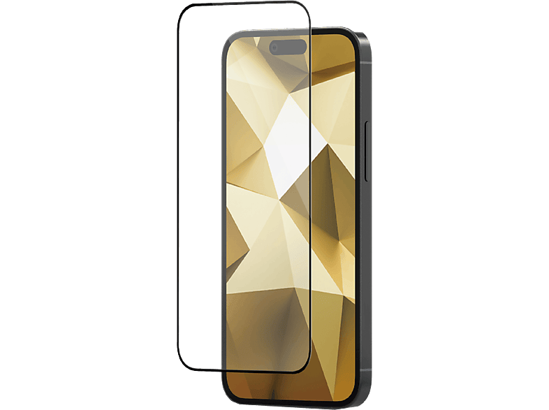 Protector pantalla - ISY IPG 5182-2.5D, Para iPhone 15 Pro, Antihuellas dactilares, Antiarañazos, Vidrio templado