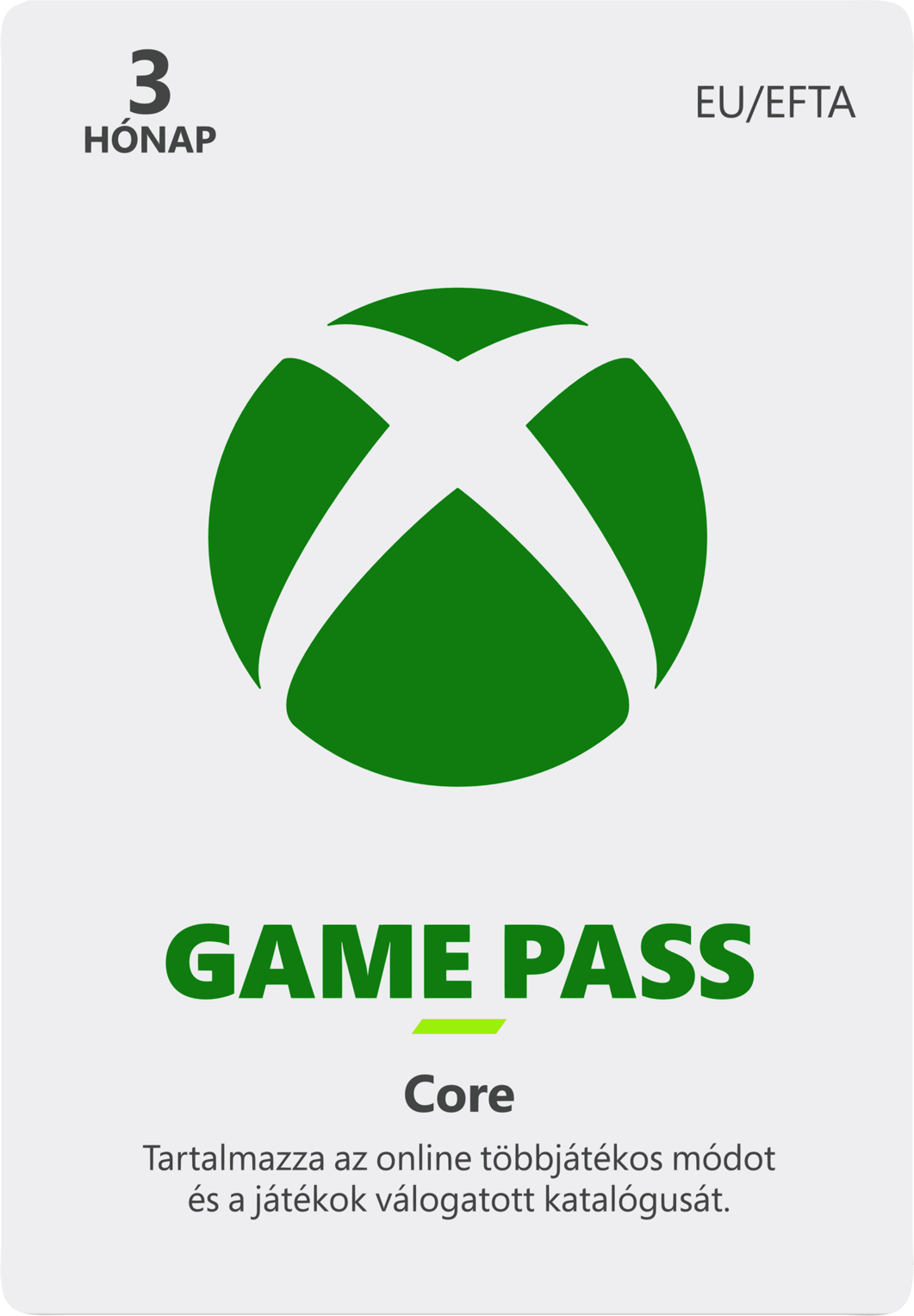 MICROSOFT Xbox Game Pass Core (korábbi Live Gold) - 3 hónap (Elektronikusan letölthető szoftver - ESD) (Xbox)