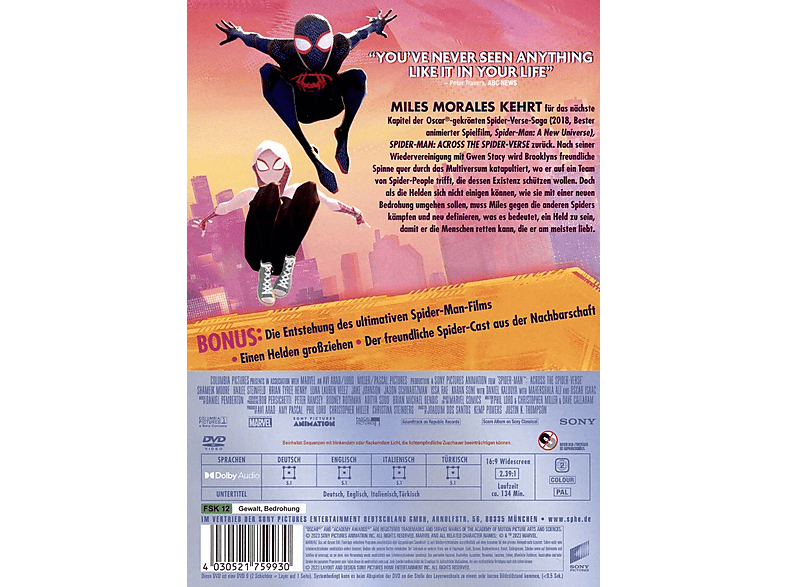 Thumbnail - Spider-Man: Across the Spider-Verse DVD