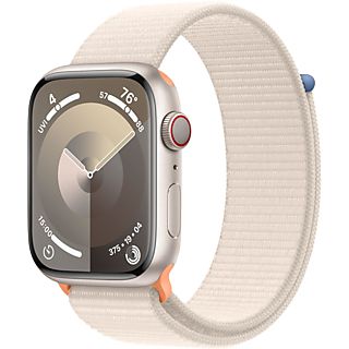APPLE Watch Series 9 Cellular 45 mm Sterrenlicht Aluminium Case/Sterrenlicht Sport Loop