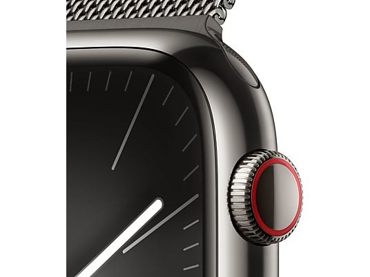 APPLE Watch Series 9 Cellular 45 mm Grafiet Roestvrijstalen Case/Grafiet Milanese Loop