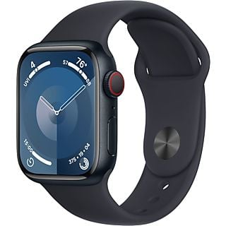 APPLE Watch Series 9 Cellular 41 mm Middernacht Aluminium Case/Middernacht Sport Band - M/L