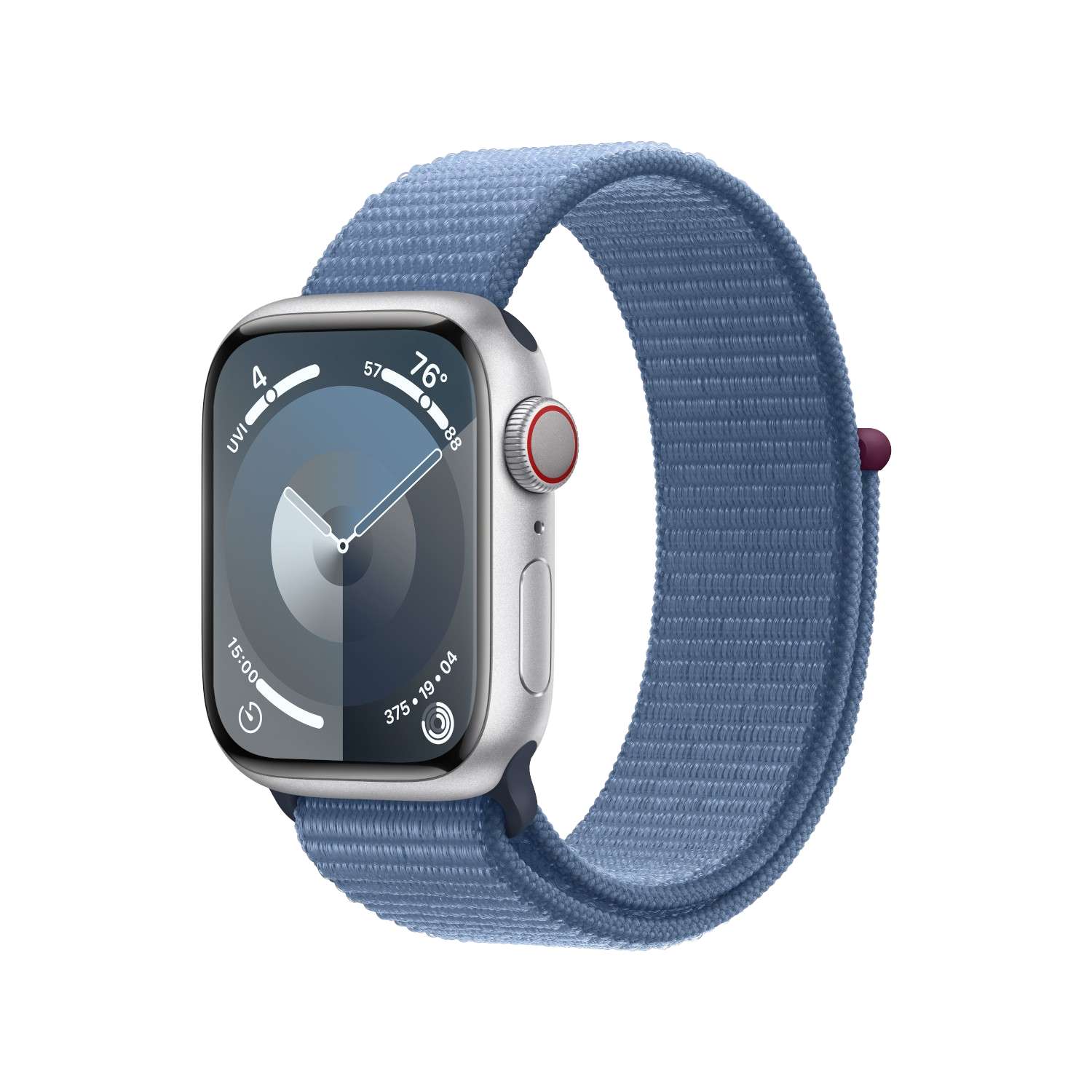 Apple Watch Series 9 Cellular 41 Mm Zilver Aluminium Case/winterblauw Sport Loop