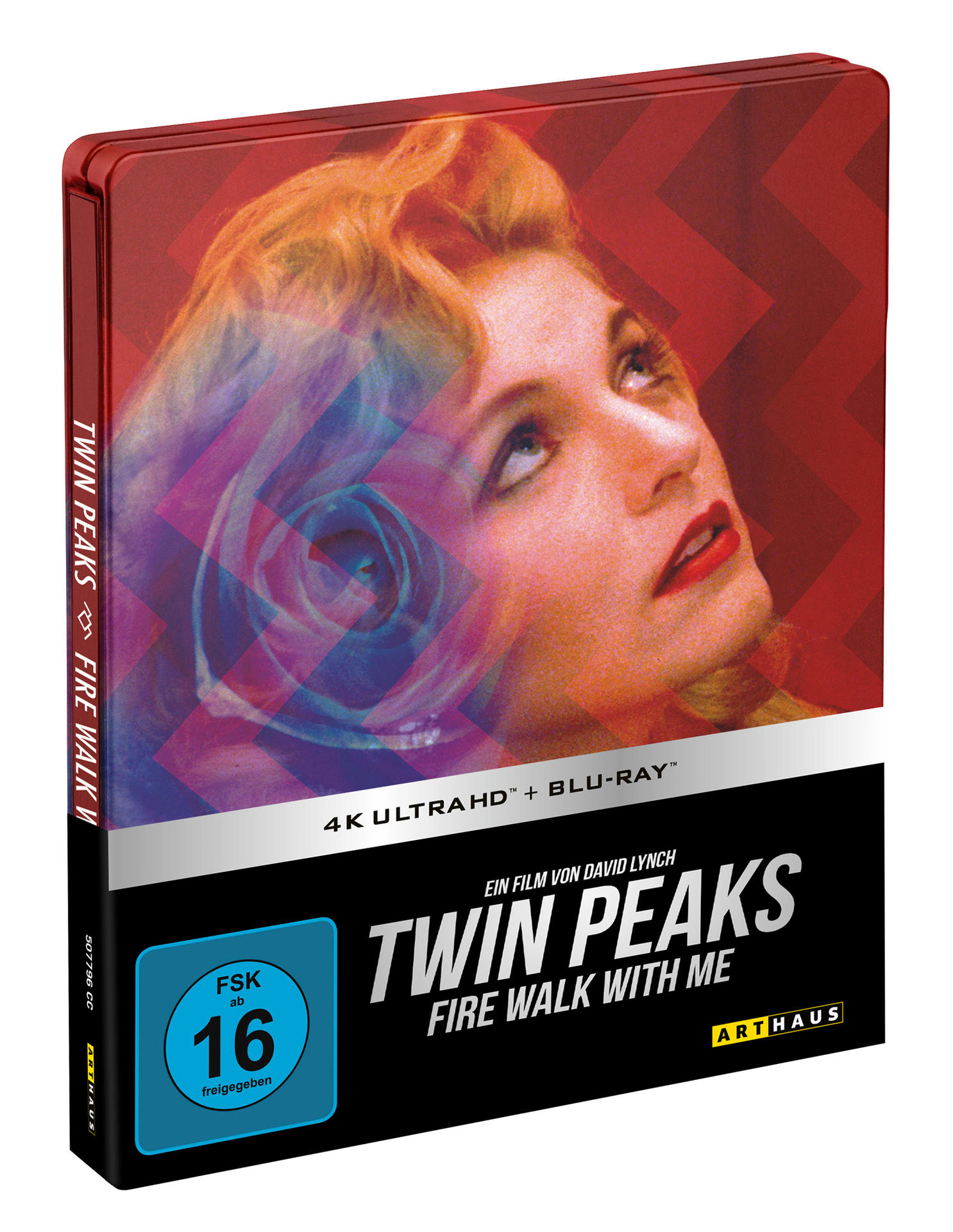 Eine DVD-Hülle für Twin Peaks: Fire Walk With Me. Sie zeigt das Gesicht einer Frau und den Titel.