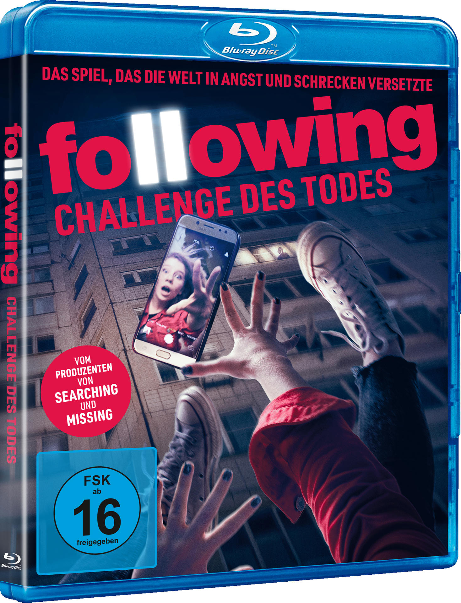 DVD-Cover mit einer Szene einer Frau und einem Telefon, Titel 'Following'.