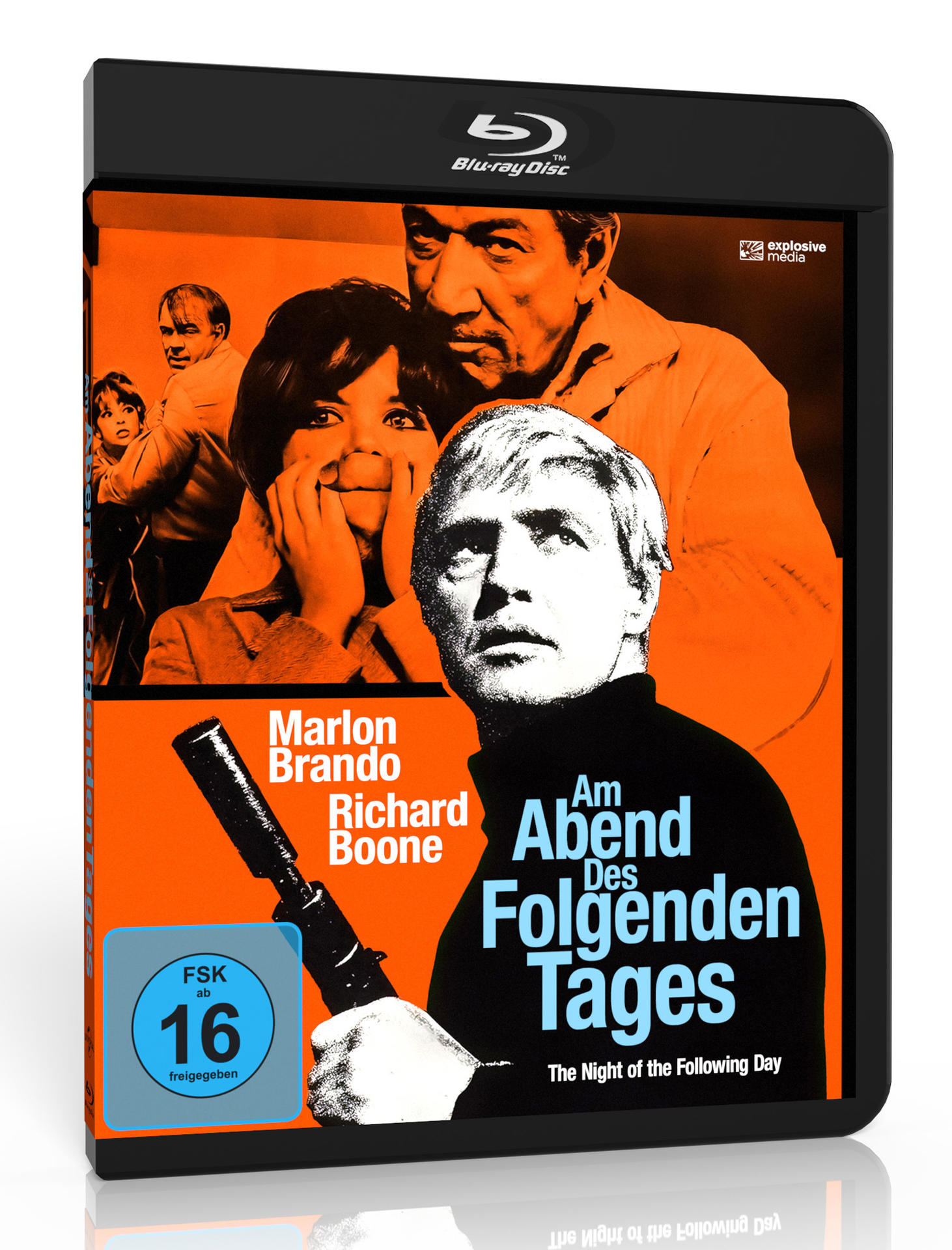 Blu-ray-Disc-Cover mit Filmplakat, Mann in Schwarz, deutscher Text und Altersfreigabe-Sticker.
