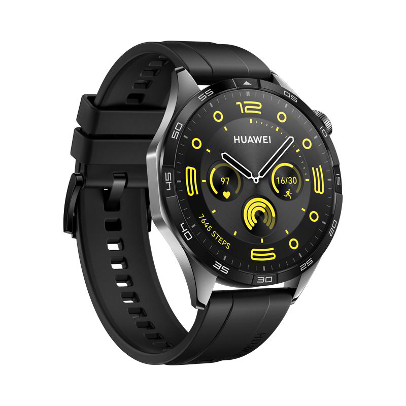 HUAWEI WATCH GT 4 Smartwatch Schwarz 140 210mm, - 46 Fluorelastomer