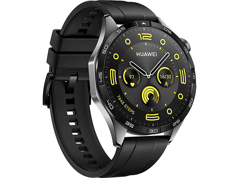 HUAWEI WATCH GT 4 46 Smartwatch Fluorelastomer, 140 - 210mm, Schwarz