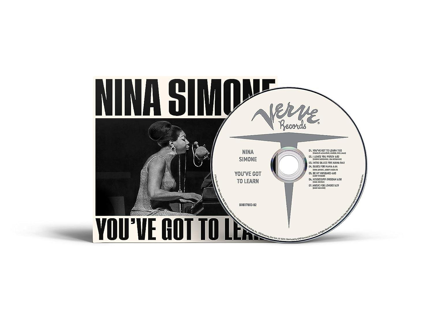 Nina Simone Album und CD. Das Albumcover zeigt ihr Bild und den Text 'You've Got to Learn'.
