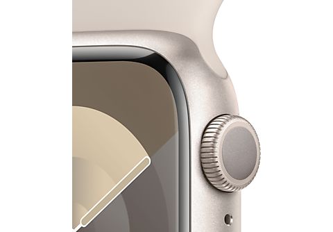 APPLE Watch Series 9 GPS 41 mm Sterrenlicht Aluminium Case/Sterrenlicht Sport Band - M/L