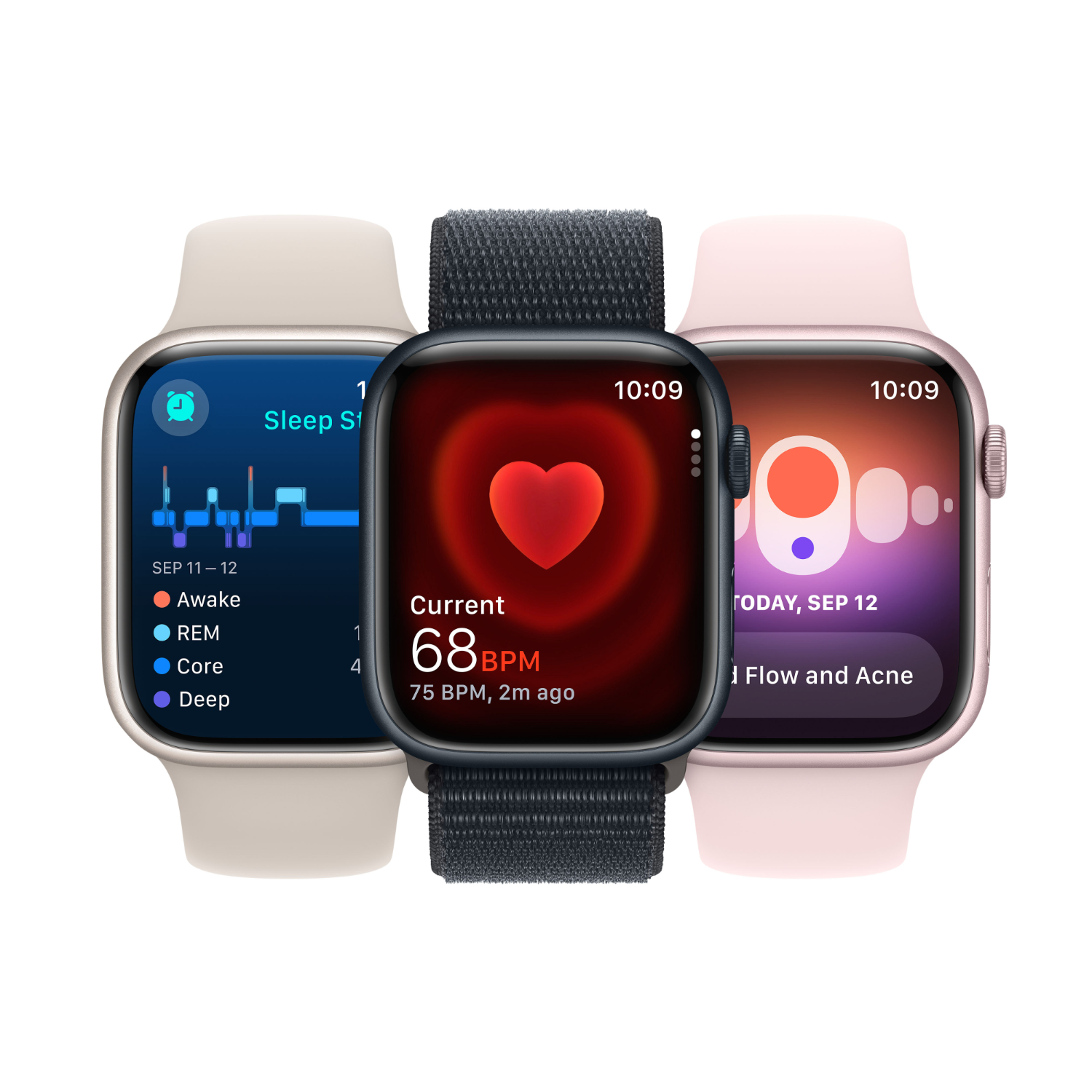 Apple Watch Series 9/GPS/41mm/A2978 ⑤ APPLE Watch Series 9 GPS 41 mm Middernacht Aluminium Case