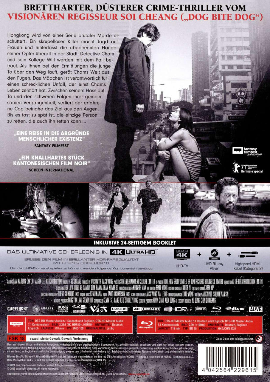 Filmplakat: Ein Mann im Trenchcoat, mit Stadt- und Gewaltthemen.