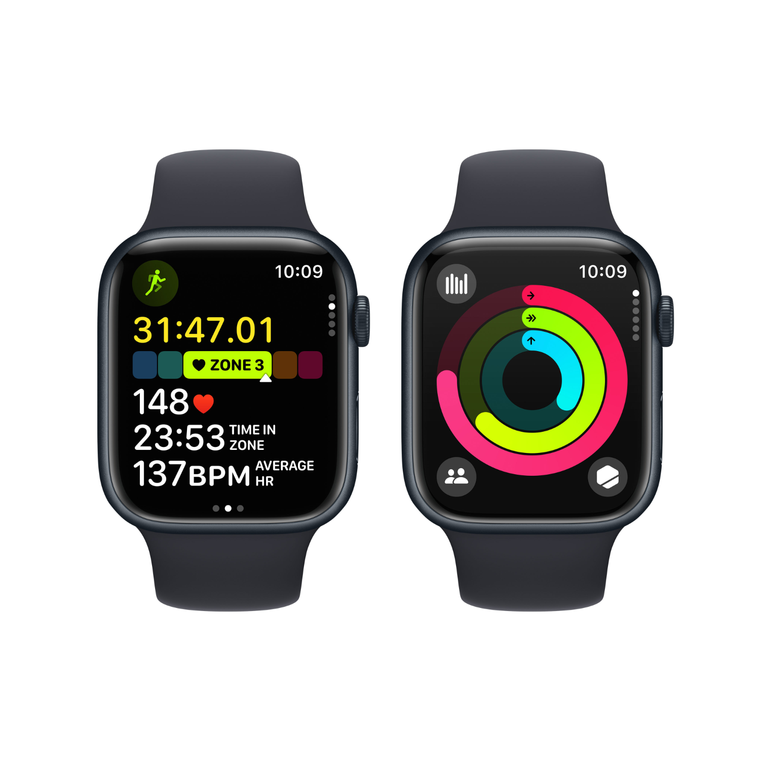 APPLE Watch Series 9 GPS 45 mm Middernacht Aluminium Case