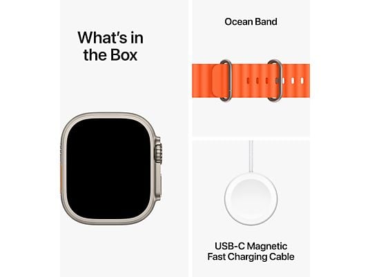 APPLE Watch Ultra 2 GPS + Cellular 49 mm Titanium Case/Oranje Ocean Band