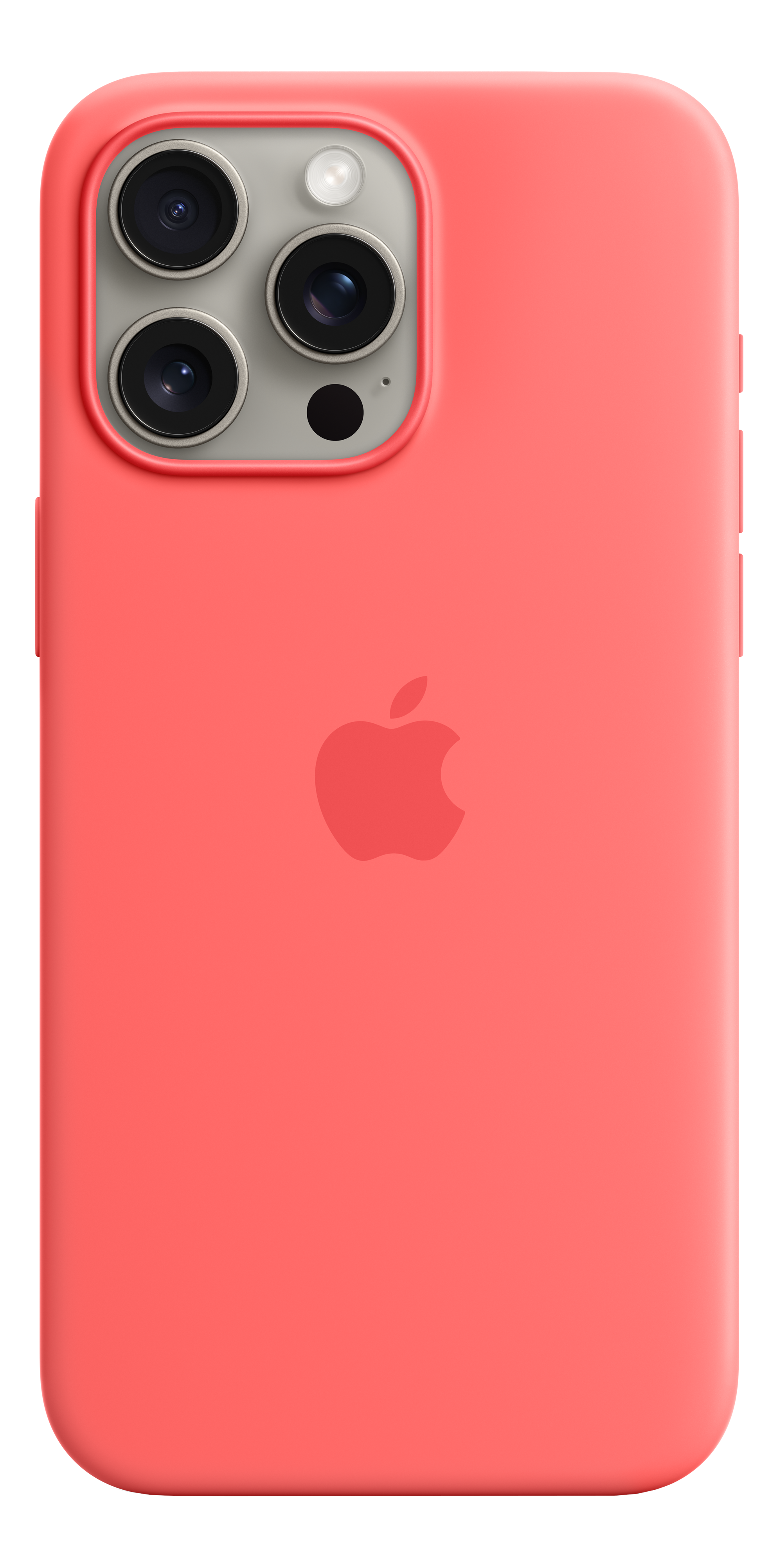 APPLE Étui en silicone avec MagSafe, Coque arrière, Apple, iPhone 15 Pro Max, Goyave