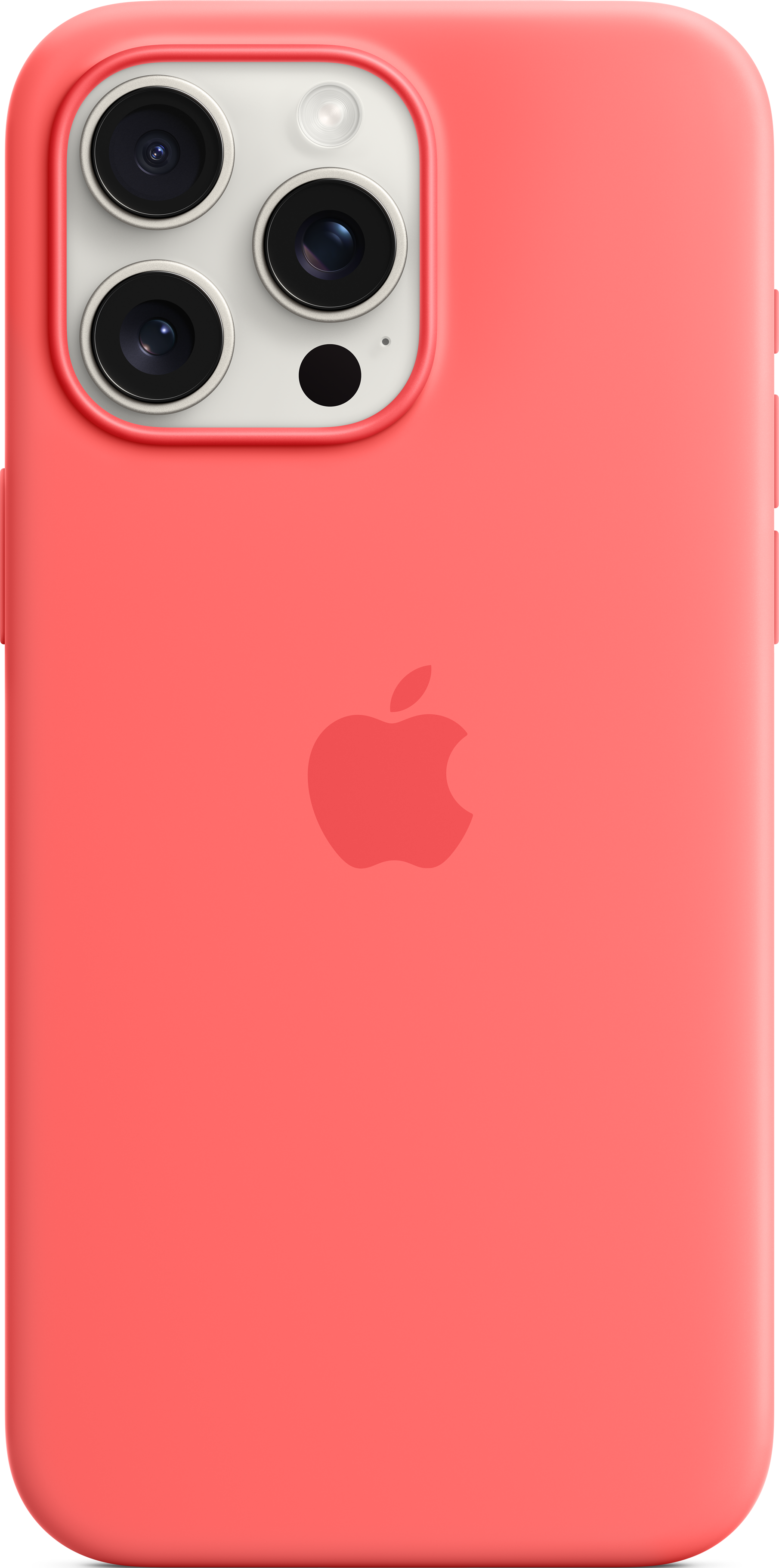 APPLE Étui en silicone avec MagSafe, Coque arrière, Apple, iPhone 15 Pro Max, Goyave