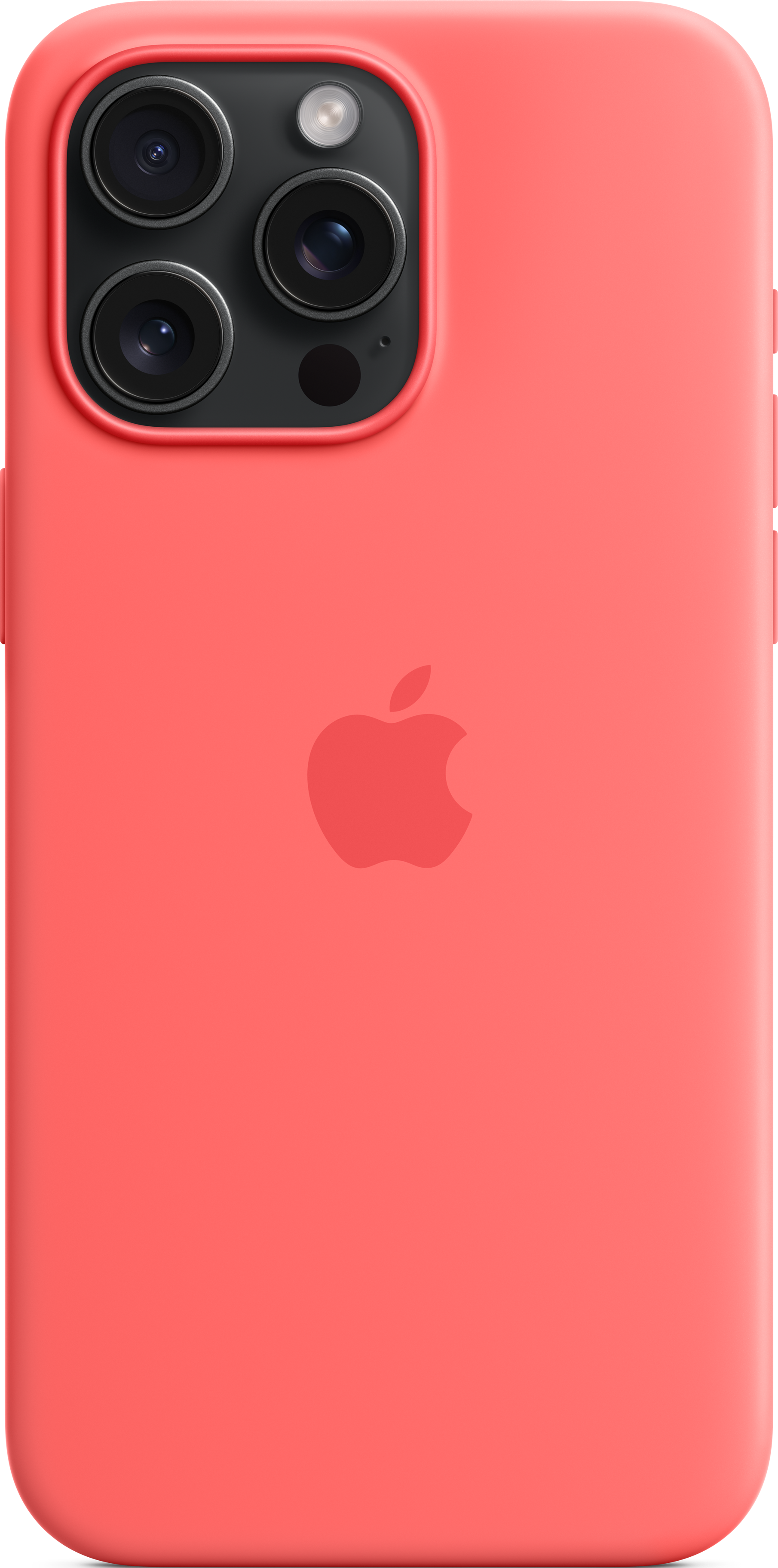 APPLE Étui en silicone avec MagSafe, Coque arrière, Apple, iPhone 15 Pro Max, Goyave