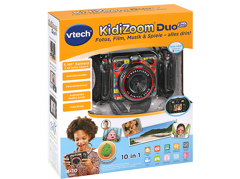 VTECH KidiZoom Duo Pro schwarz Kinderkamera, Schwarz