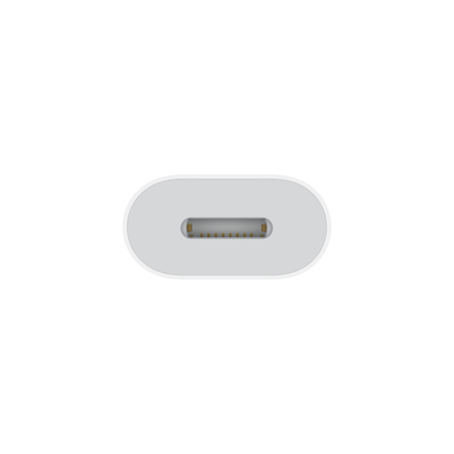 White USB-C connector with a rectangular port.