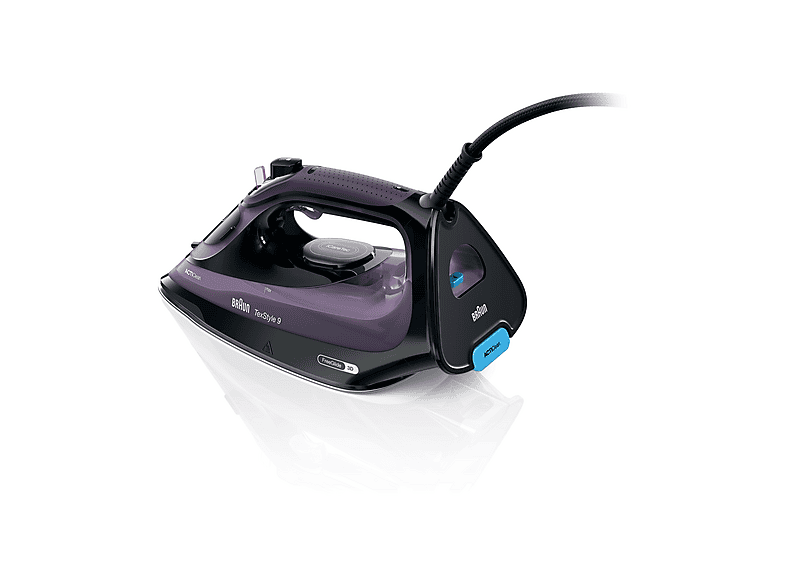 Braun SI 9661 VI TexStyle 9 Dampfbügeleisen (3100 Watt, Schwarz/Violett) — Foto 3 von 5