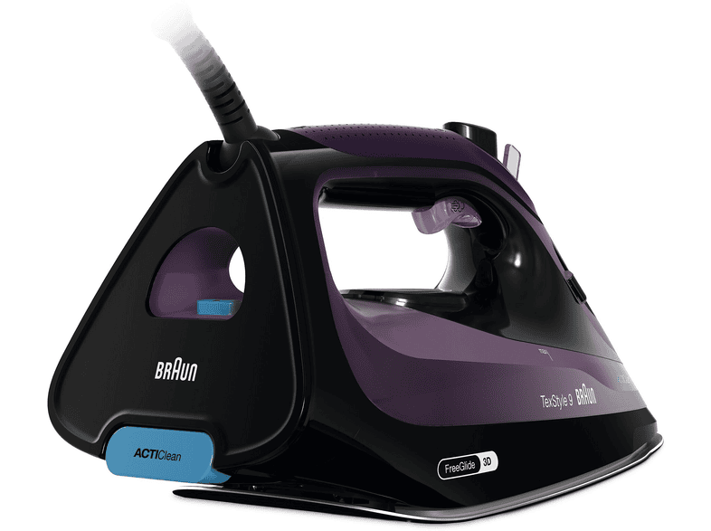 Braun SI 9661 VI TexStyle 9 Dampfbügeleisen (3100 Watt, Schwarz/Violett) — Foto 5 von 5