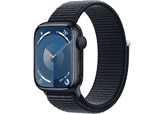 APPLE Watch Series 9 GPS, 41mm, éjfekete alumíniumtok, éjfekete sportpánt (MR8Y3QH/A)