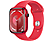 APPLE Watch Series 9 GPS, 45mm, piros alumíniumtok, piros sportszíj, M/L (MRXK3QH/A)