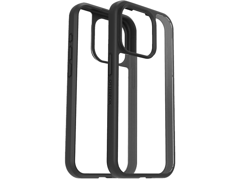 OTTERBOX React, Backcover, Apple, Transparent / Pro, Schwarz iPhone 15