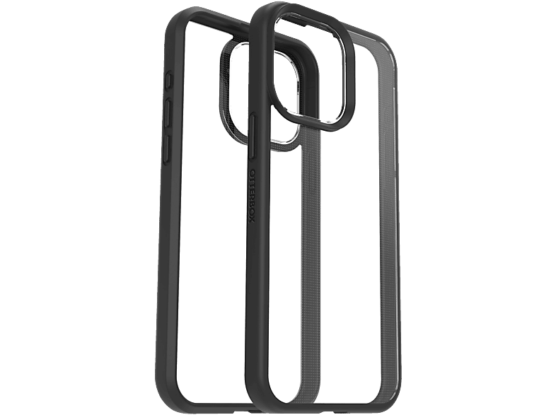15 Max, OTTERBOX Apple, React, Backcover, Pro iPhone Transparent/Schwarz
