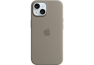 APPLE iPhone 15 MagSafe rögzítésű szilikon tok, agyag (MT0Q3ZM/A)