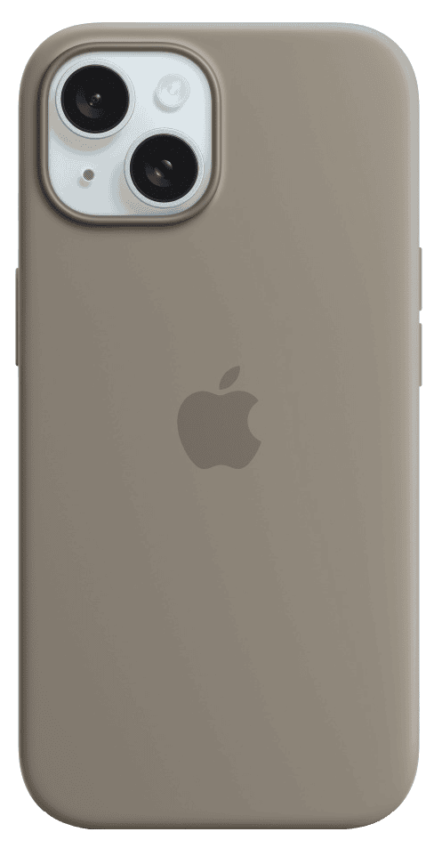 APPLE iPhone 15 MagSafe rögzítésű szilikon tok, agyag (MT0Q3ZM/A)