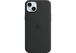 APPLE iPhone 15 Plus MagSafe rögzítésű szilikon tok, fekete (MT103ZM/A)