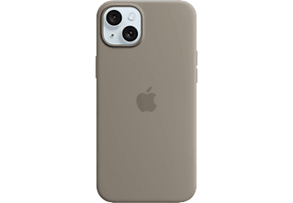 APPLE iPhone 15 Plus MagSafe rögzítésű szilikon tok, agyag (MT133ZM/A)