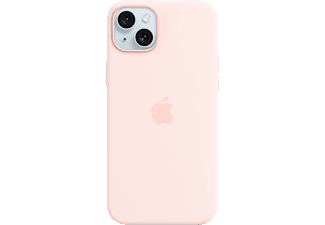 APPLE iPhone 15 Plus MagSafe rögzítésű szilikon tok, világos rózsaszín (MT143ZM/A)