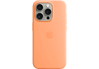 APPLE iPhone 15 Pro MagSafe rögzítésű szilikon tok, narancssörbet (MT1H3ZM/A)
