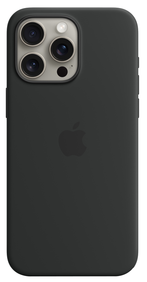 Fekete iPhone 13 Pro Max hátlap, az Apple logóval és a kamerarendszerrel.