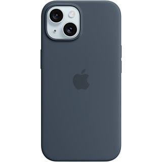 APPLE iPhone 15 Siliconenhoesje met MagSafe - Stormblauw