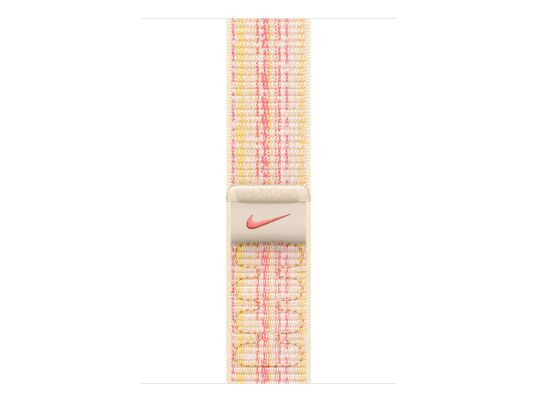 APPLE 45 mm Nike Sport Loop - Bracelet (Étoile polaire/Rose)