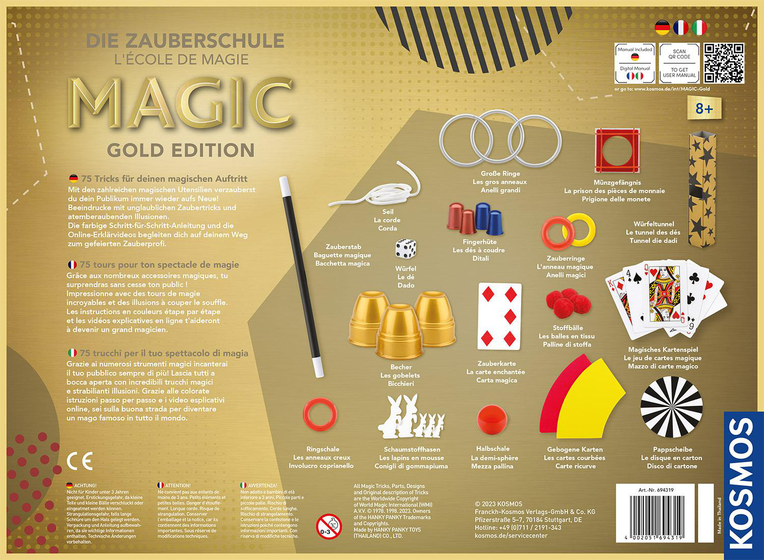 KOSMOS Die Zauberschule Magic - Mehrfarbig Edition Gold DFI Zauberkasten