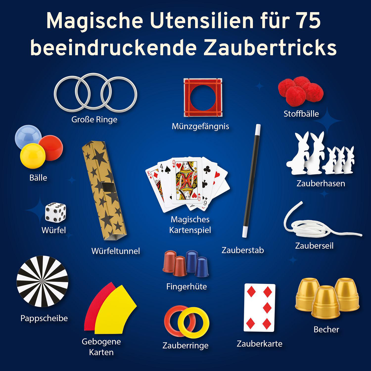 KOSMOS Edition Zauberkasten, Magic - Gold Zauberschule Die Mehrfarbig DFI