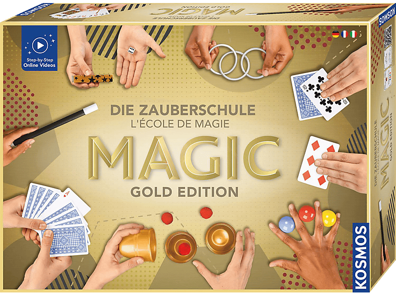 KOSMOS Die Zauberschule Magic - Gold Edition DFI Zauberkasten, Mehrfarbig