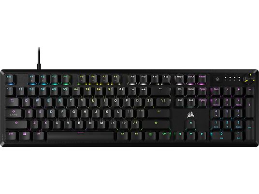 CORSAIR K70 CORE RGB - Gaming-Tastatur, Kabelgebunden, QWERTZ, Full size, Mechanisch, Schwarz