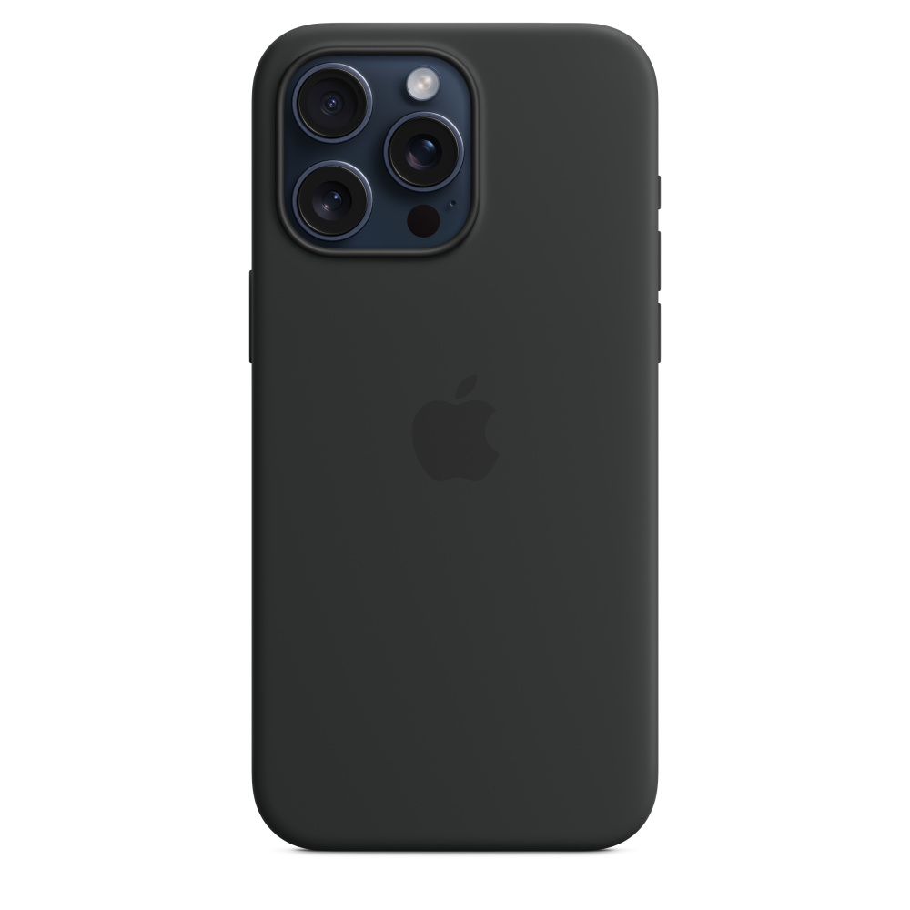 APPLE Cover Silicone Magsafe iPhone 15 Pro Max Black (MT1M327M)