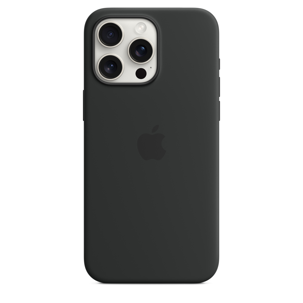 APPLE Cover Silicone Magsafe iPhone 15 Pro Max Black (MT1M327M)