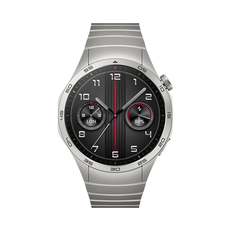 HUAWEI 4 Smartwatch 140 210mm, - 46 Silber Edelstahl, GT WATCH