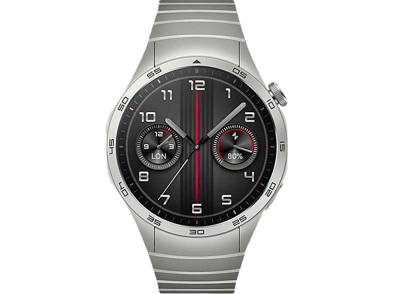 Smartwatch HUAWEI 4 46 GT 210mm, Silber Edelstahl, 140 WATCH -